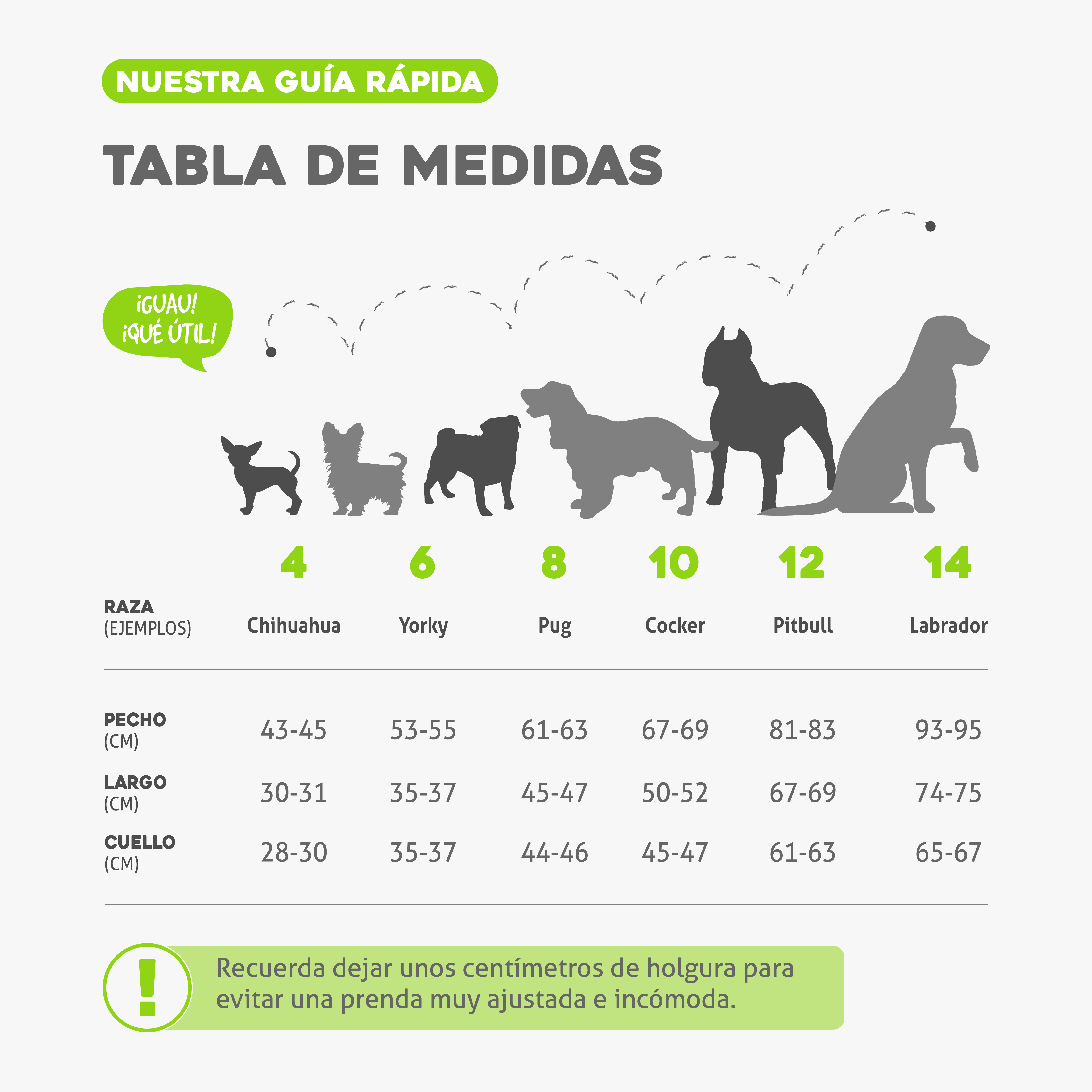 Tabla de tallas Fiby Dog